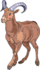 Stylized Bighorn Sheep Clip Art